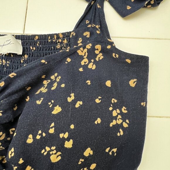 SOMA WKND Maxi Dress Soft Jersey Knit Tie Straps Navy Print Small (READ) - Picture 12 of 12